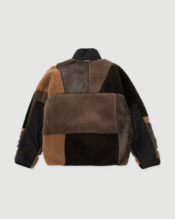 and wander Mix Boa Jacket Brown JKT Short Men