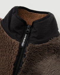 and wander Mix Boa Jacket Brown JKT Short Men