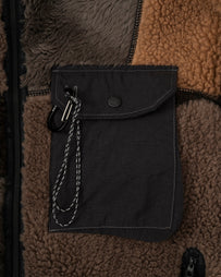 and wander Mix Boa Jacket Brown JKT Short Men
