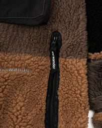 and wander Mix Boa Jacket Brown JKT Short Men
