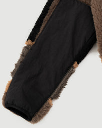 and wander Mix Boa Jacket Brown JKT Short Men