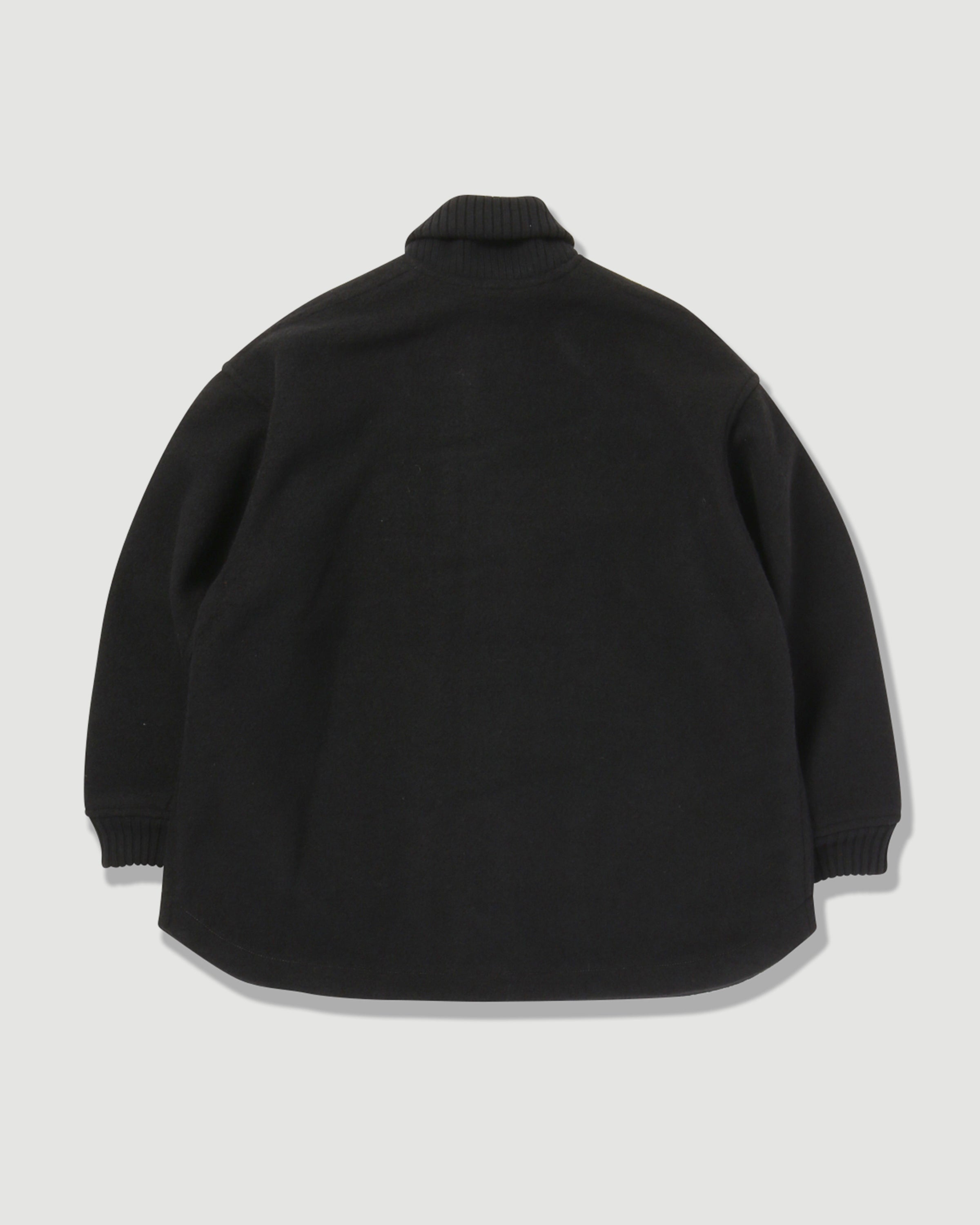 and wander Wool Shaggy Jacket Long Black JKT Long Men