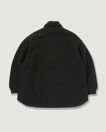 and wander Wool Shaggy Jacket Long Black JKT Long Men