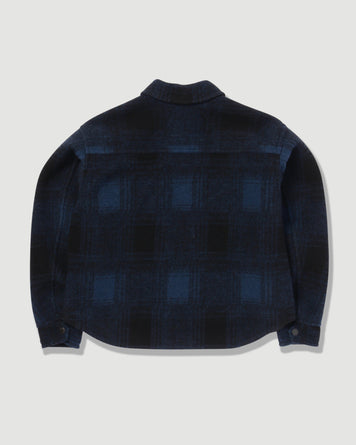 and wander Wool Shaggy Zip Jacket Black JKT Short Men