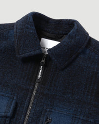 and wander Wool Shaggy Zip Jacket Black JKT Short Men