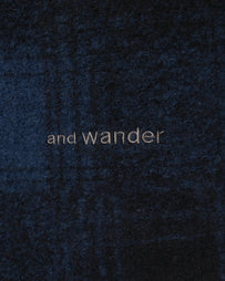 and wander Wool Shaggy Zip Jacket Black JKT Short Men