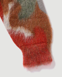 and wander Mix colour Shaggy Knit Cardigan Brown Mix Knitwear Men
