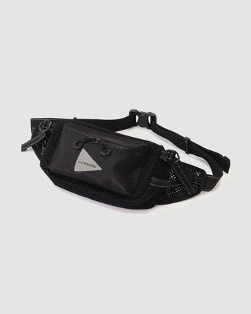 And Wander 3D Mesh Waist Bag Black Bags Unisex