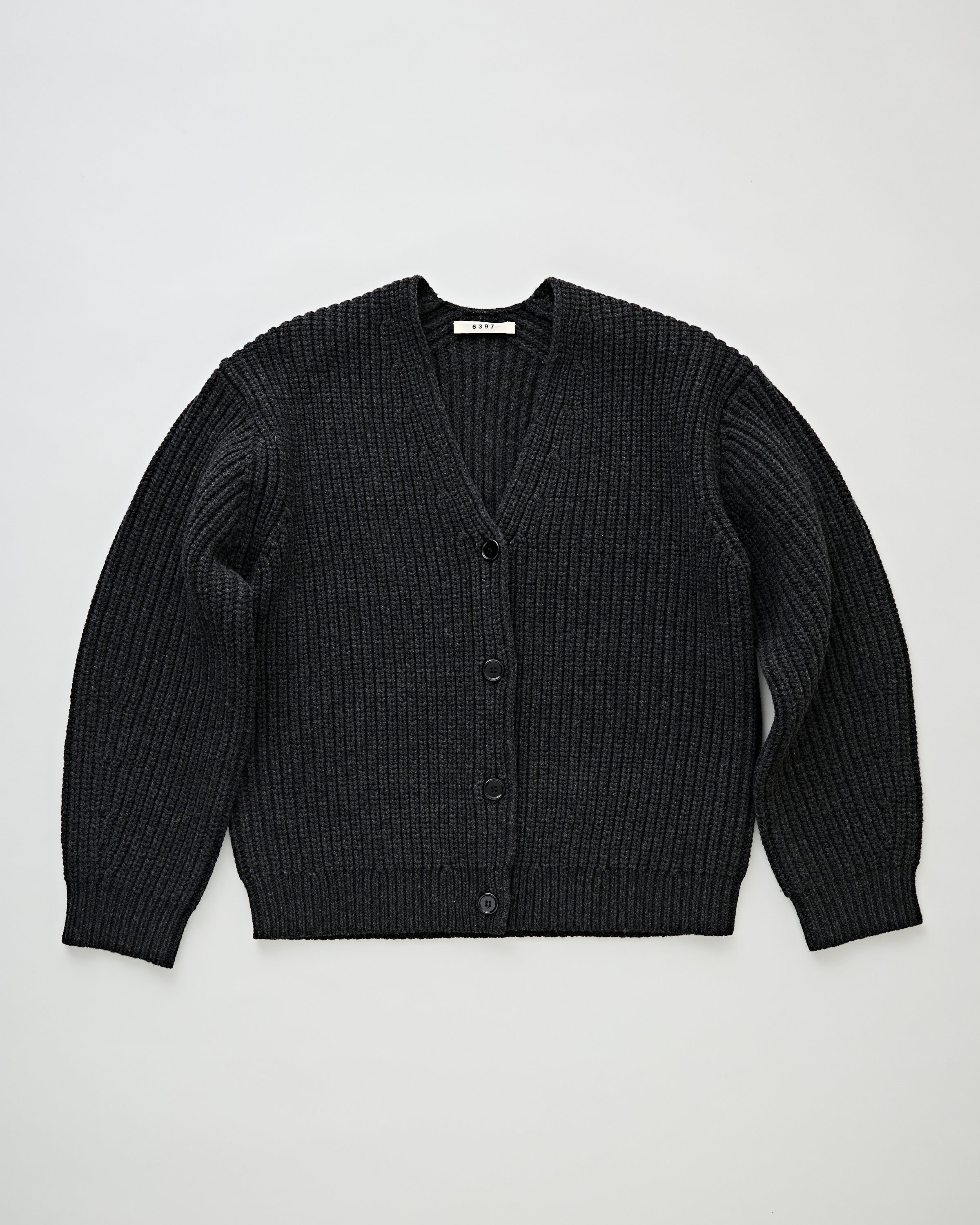 6397 L/S Rib Crew Black Knitwear Women