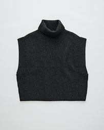 6397 T-Neck Vest Charcoal JKT Short Women