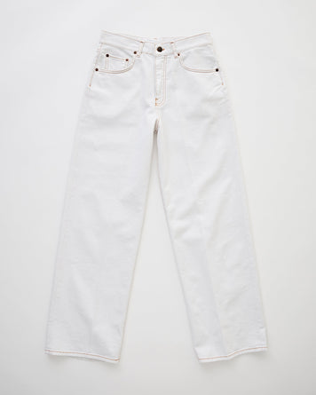 6397 Wide Jean Chalk White Denim Women