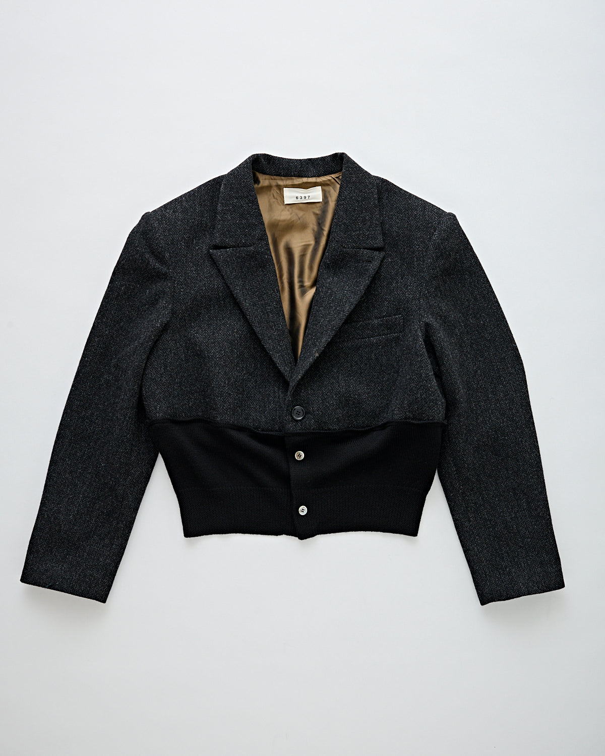 6397 Rib Blazer Jacket Charcoal JKT Long Women
