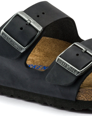 Birkenstock Arizona Black Oil Leather Shoes Leather Unisex