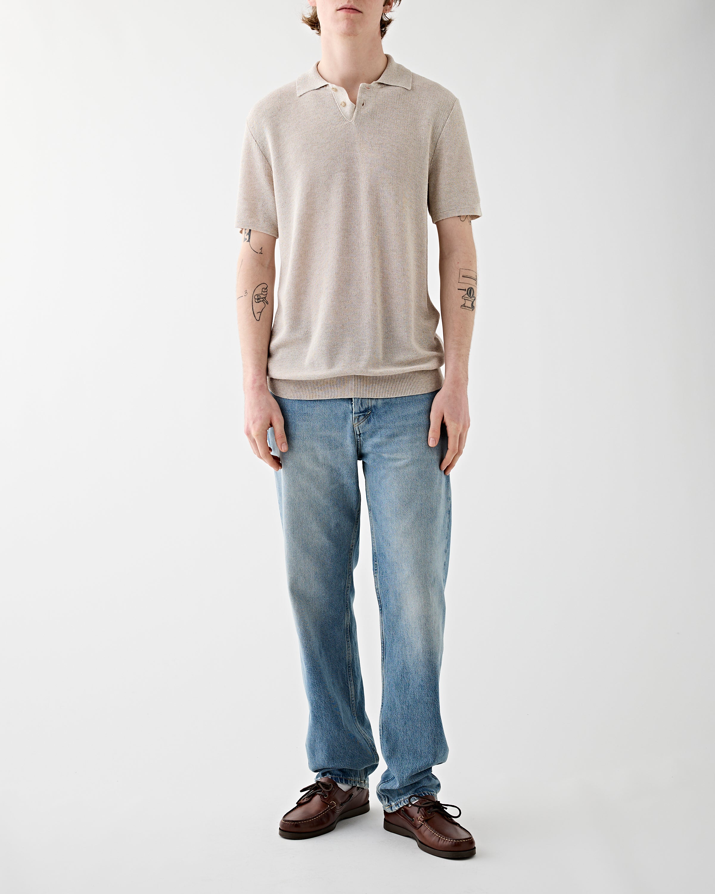 A.P.C. Polo Jay Beige T-Shirt S/S Men