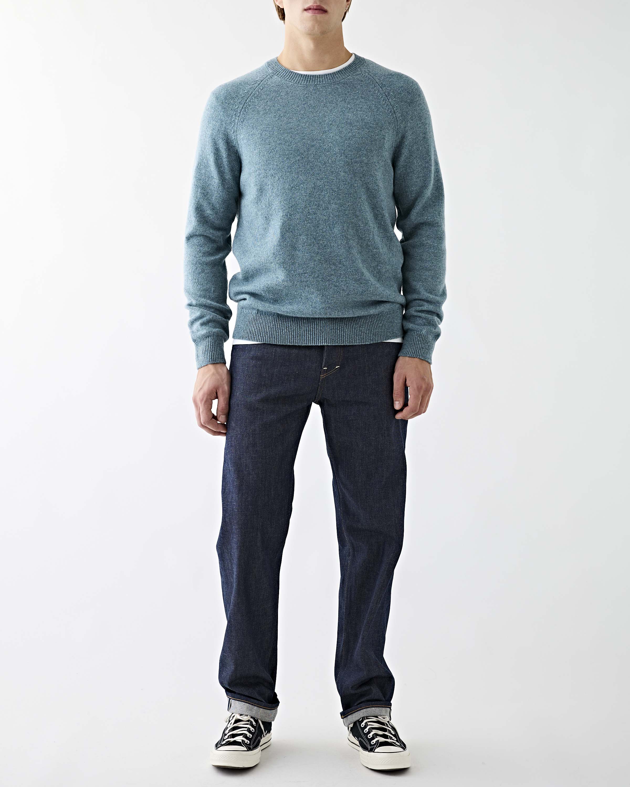 A.P.C. Pull Pierre Bleu Gris Knitwear Men