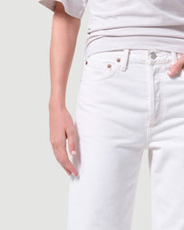 AgoldE Arc Jean Chalk White Denim Women