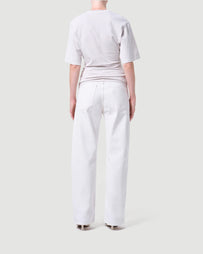 AgoldE Arc Jean Chalk White Denim Women