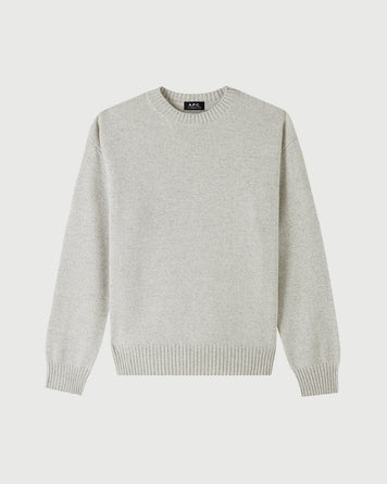 A.P.C. Pull Marcel Ecru/Grey MEN KNITWEAR