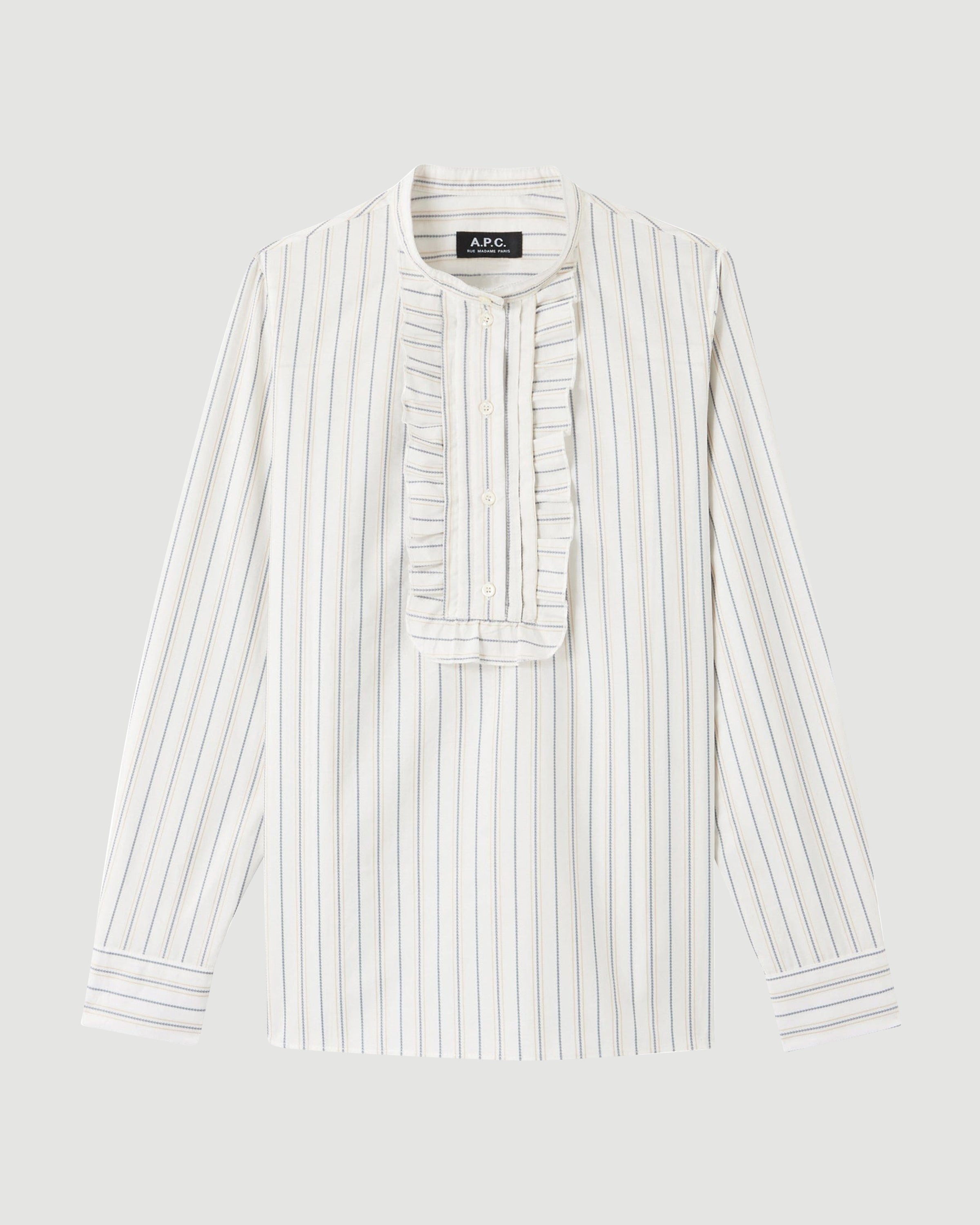 A.P.C. Blouson Madeleine Bleu Acier Shirt L/S Women