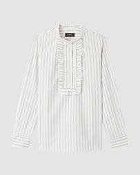 A.P.C. Blouson Madeleine Bleu Acier Shirt L/S Women