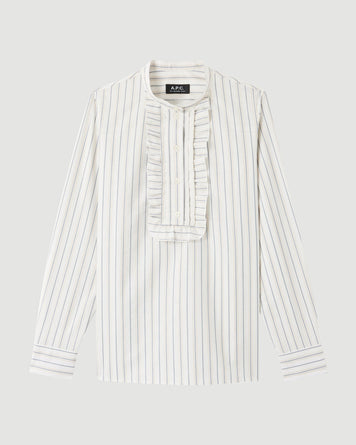 A.P.C. Blouson Madeleine Bleu Acier Shirt L/S Women