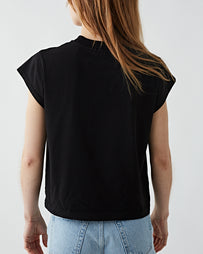 AgoldE Bryce Cap Sleeve Tee Black T-shirt S/S Women