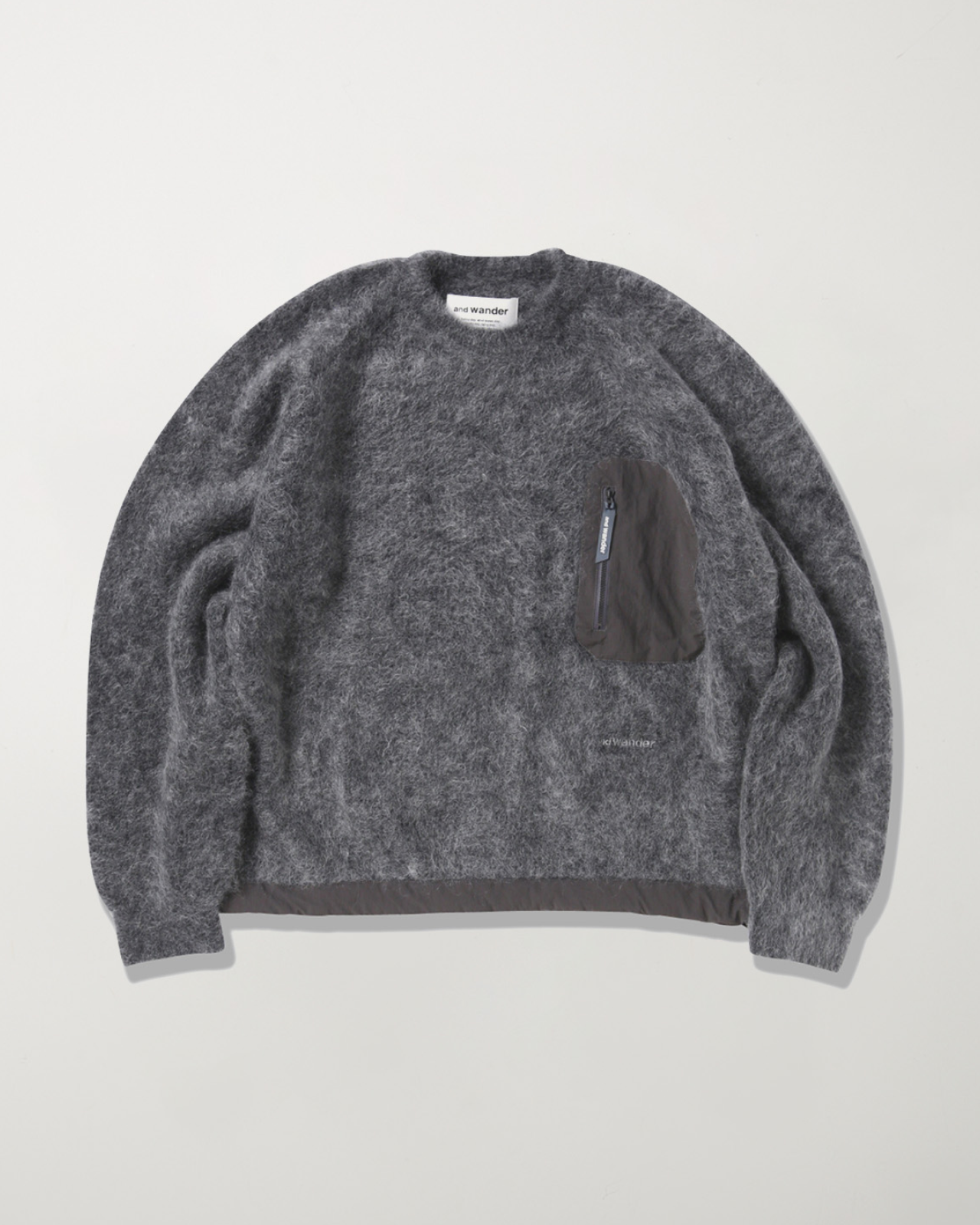 and wander Mohair Wool Sweater Grey Sweater Men