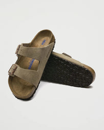 Birkenstock Arizona Taupe Narrow Suede Shoes Leather Unisex