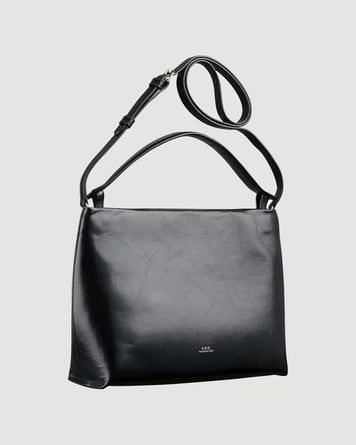 A.P.C. Sac Ashley Black Glossy Leather Bags Women