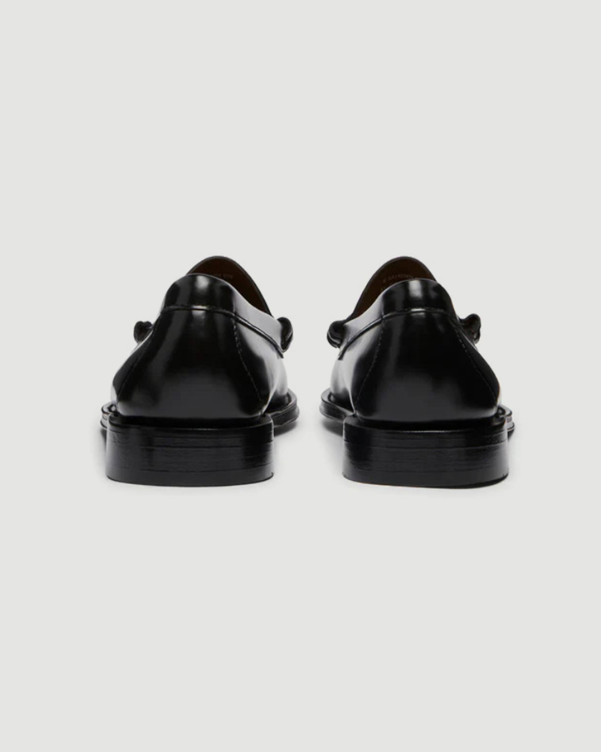 G.H. Bass Weejuns Larson Black Leather Loafer Shoes Leather Men