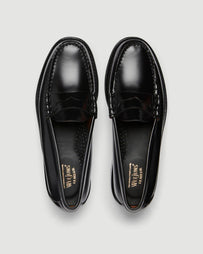 G.H. Bass Weejuns Larson Black Leather Loafer Shoes Leather Men