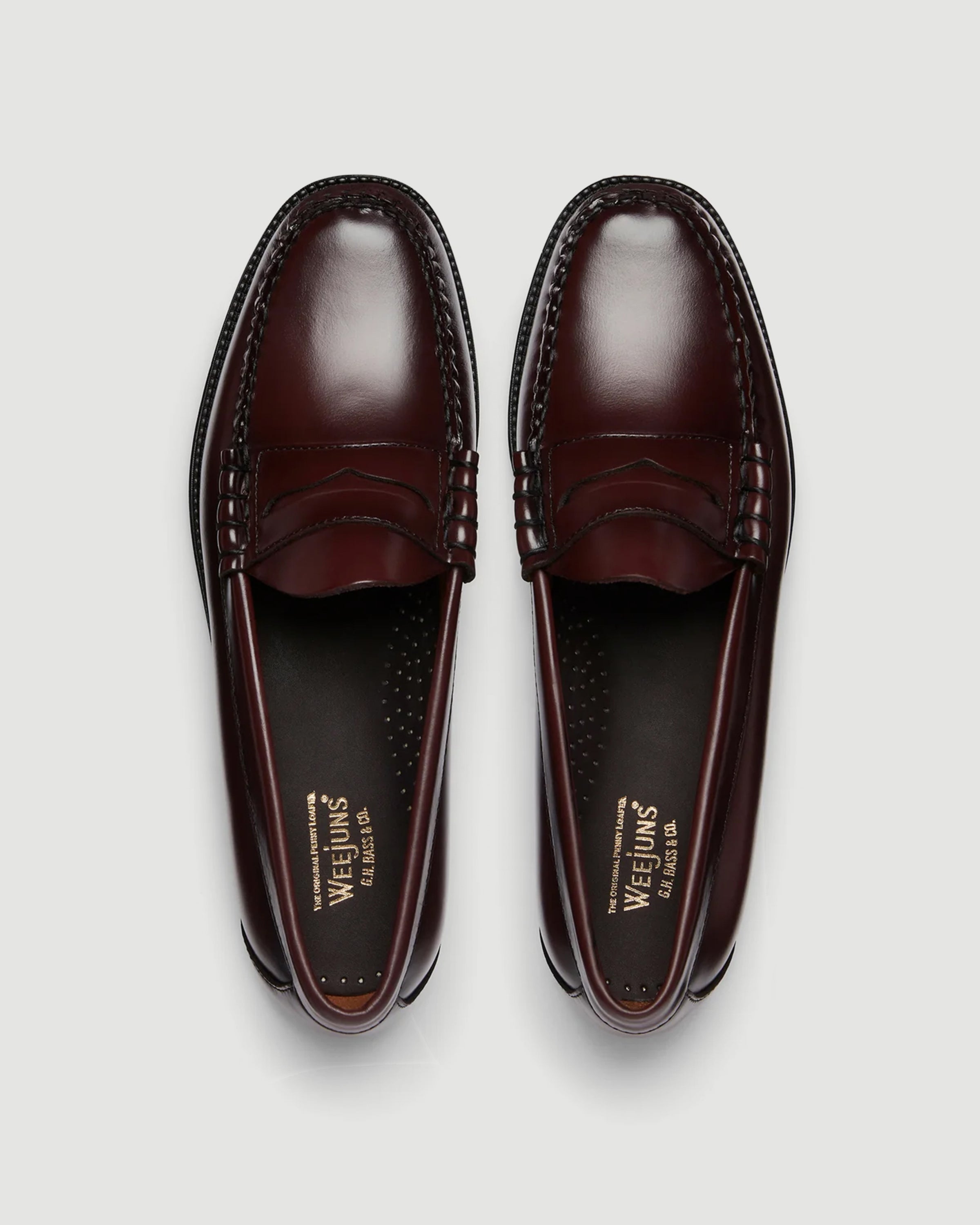 G.H. Bass Weejuns Larson Wine Leather Loafer Shoes Leather Men