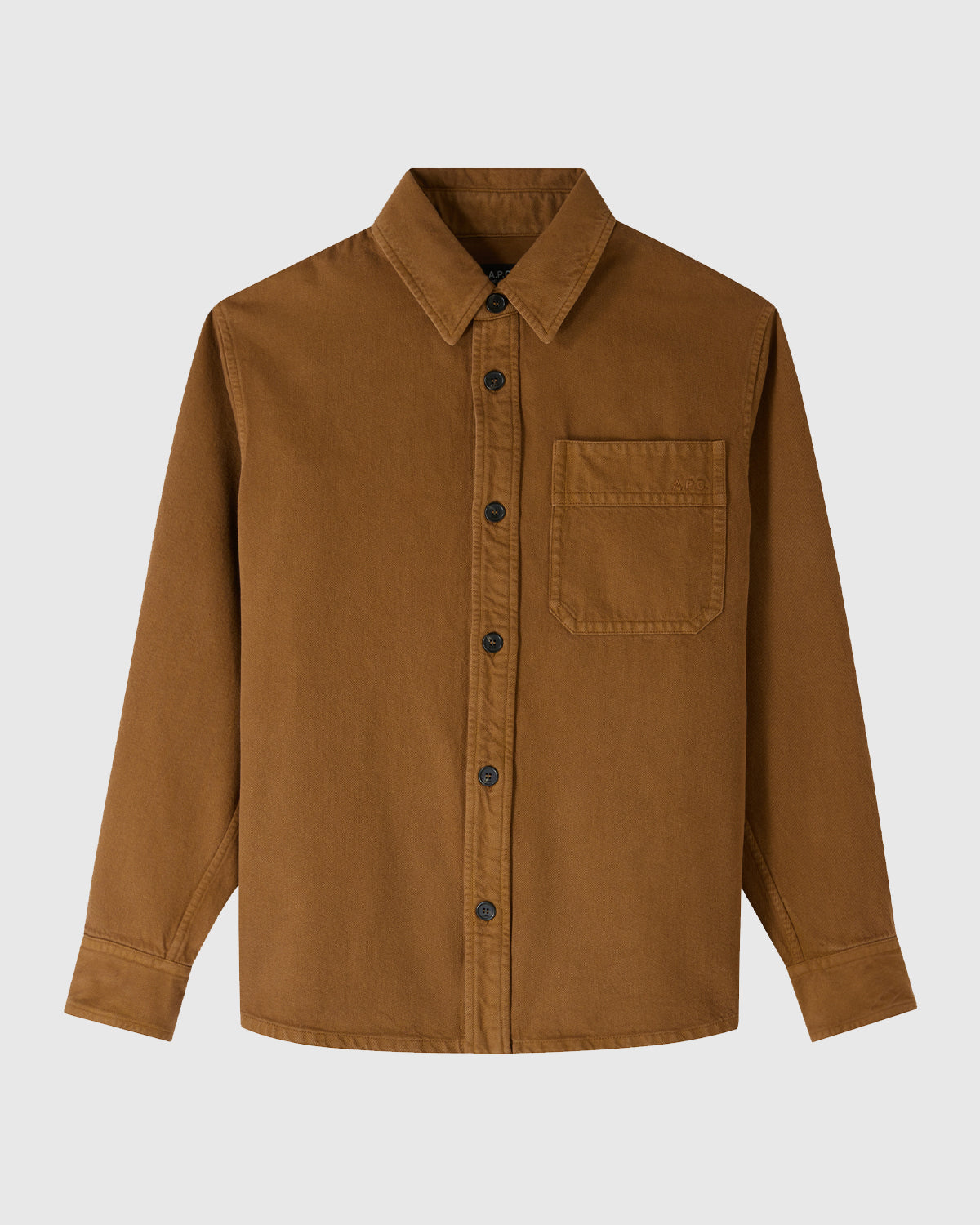 A.P.C. Surchemise Basile Brodee Tobacco MEN SHIRTS