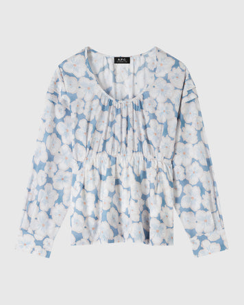 A.P.C. Blouse Bello Blue Grey WOMEN BLOUSES