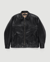 Wacko Maria Single Riders Leather Jacket (Type-2) Black JKT Short Men