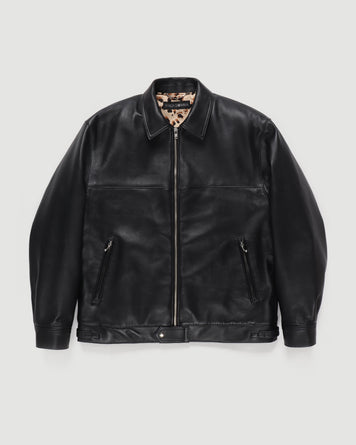 Wacko Maria Single Riders Leather Jacket (Type-2) Black JKT Short Men