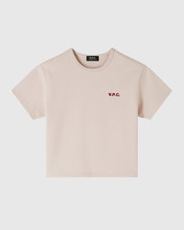 A.P.C. T-Shirt Boxy Petit VPC Powder Pink/Bordeaux WOMEN T-SHIRTS