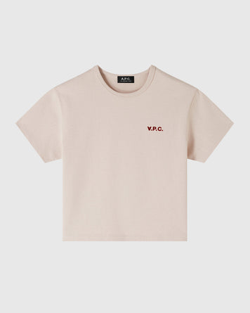 A.P.C. T-Shirt Boxy Petit VPC Powder Pink/Bordeaux WOMEN T-SHIRTS