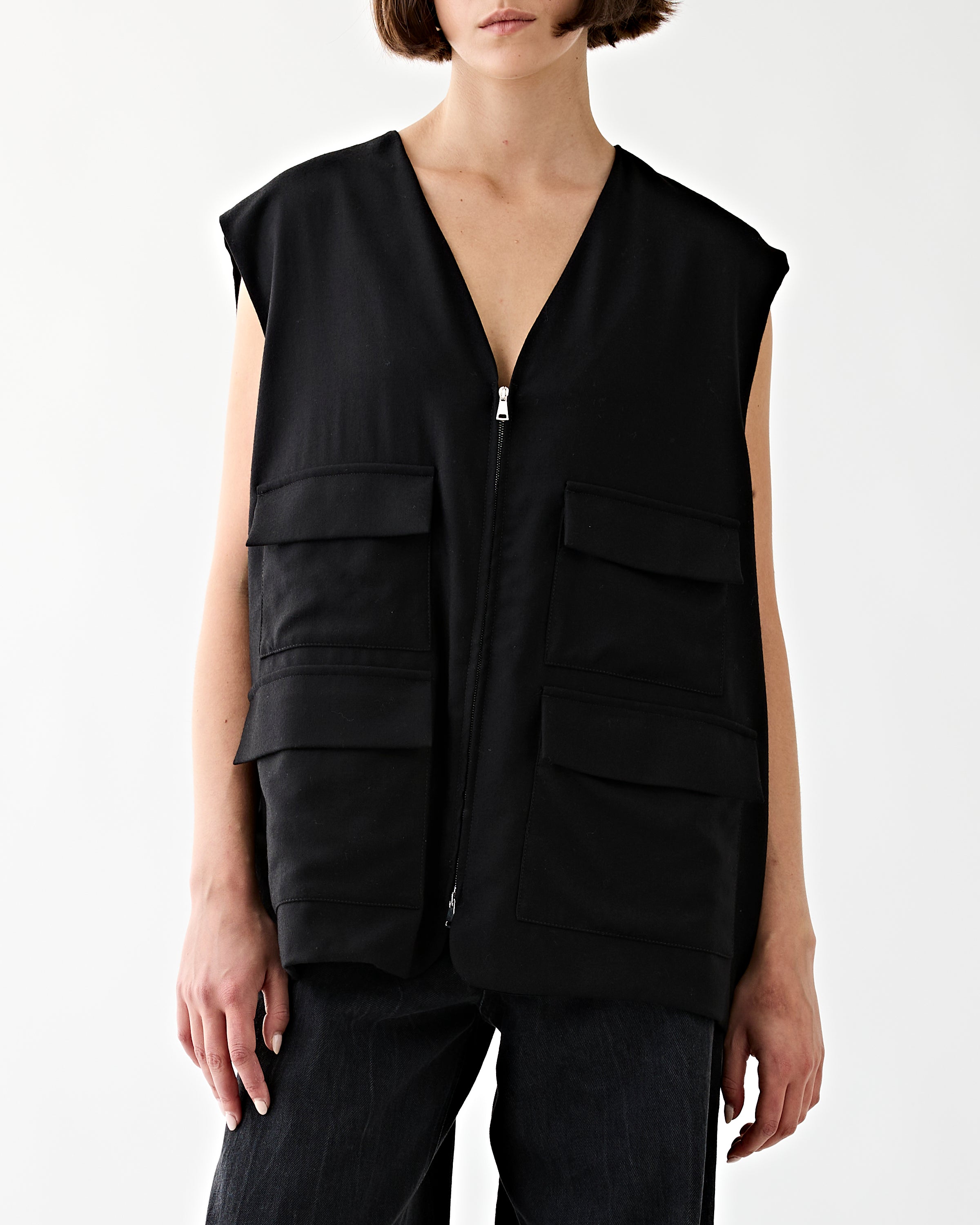 Barena Venezia Gilet Musina Flan Nero T-shirt S/S Women