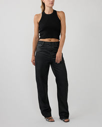 Tenue. Billy Jeans Black Coated Denim Women