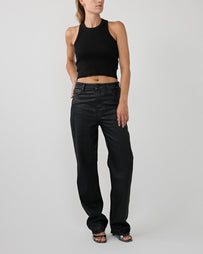 Tenue. Billy Jeans Black Coated Denim Women