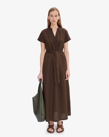 A.P.C. Robe Annelie Brown WOMEN DRESSES