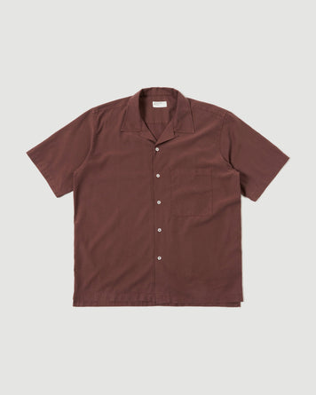 Universal Works Camp Shirt Rich Brown Shirt S/S Men