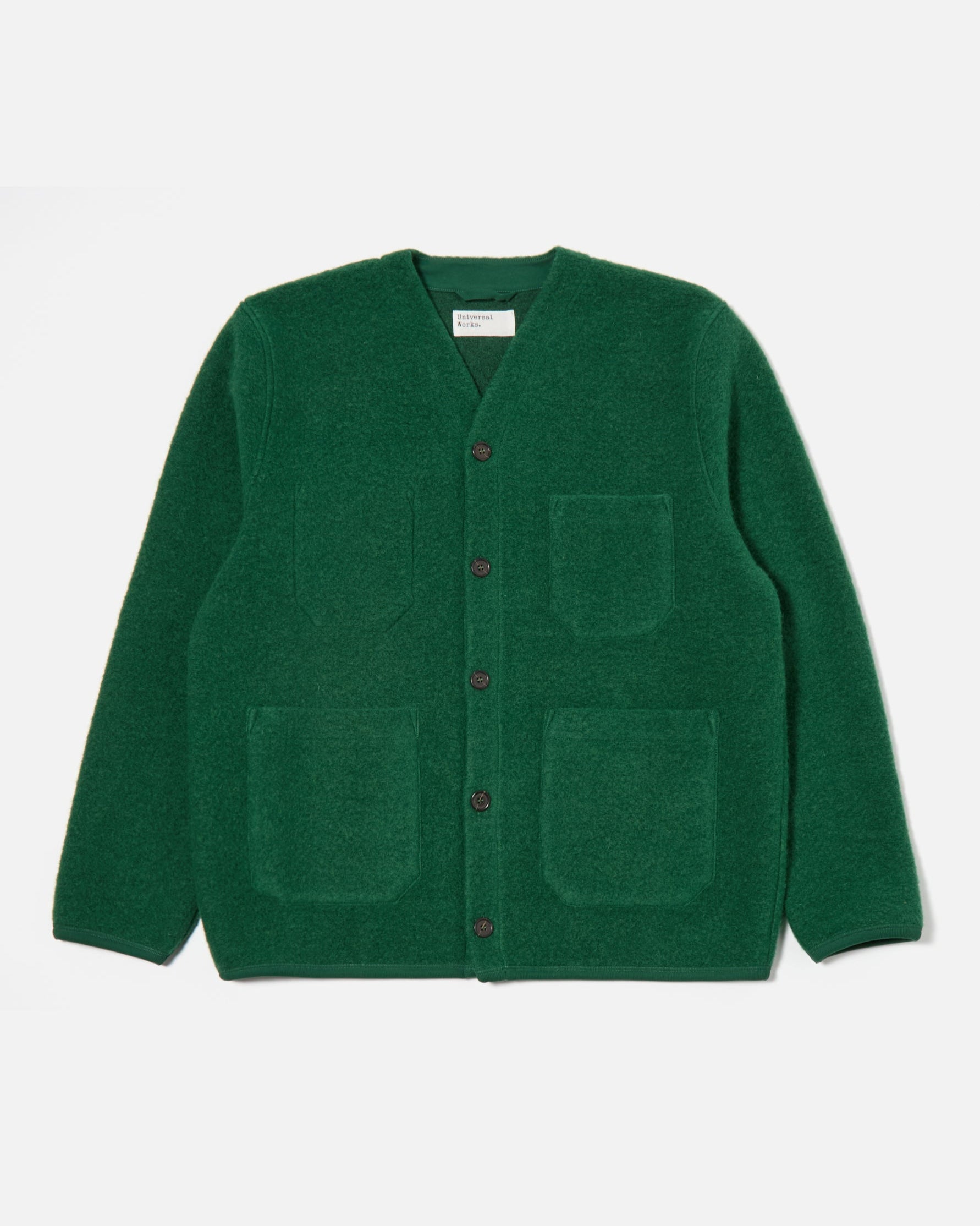 Universal Works Cardigan Green Knitwear Men