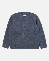 Universal Works Cardigan Slate Blue Knitwear Men