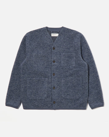 Universal Works Cardigan Slate Blue Knitwear Men