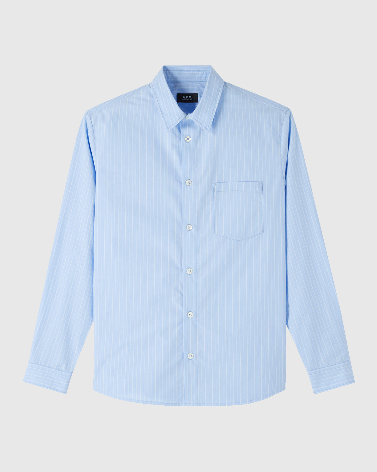 A.P.C. Chemise Clement Bleu Shirts L/S Men