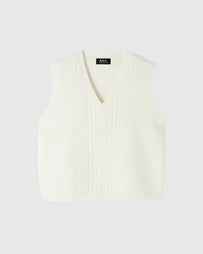 A.P.C. Gilet Coco Ecru Knitwear Women