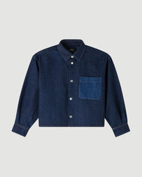 A.P.C. Surchemise Bella Washed Indigo JKT Short Women