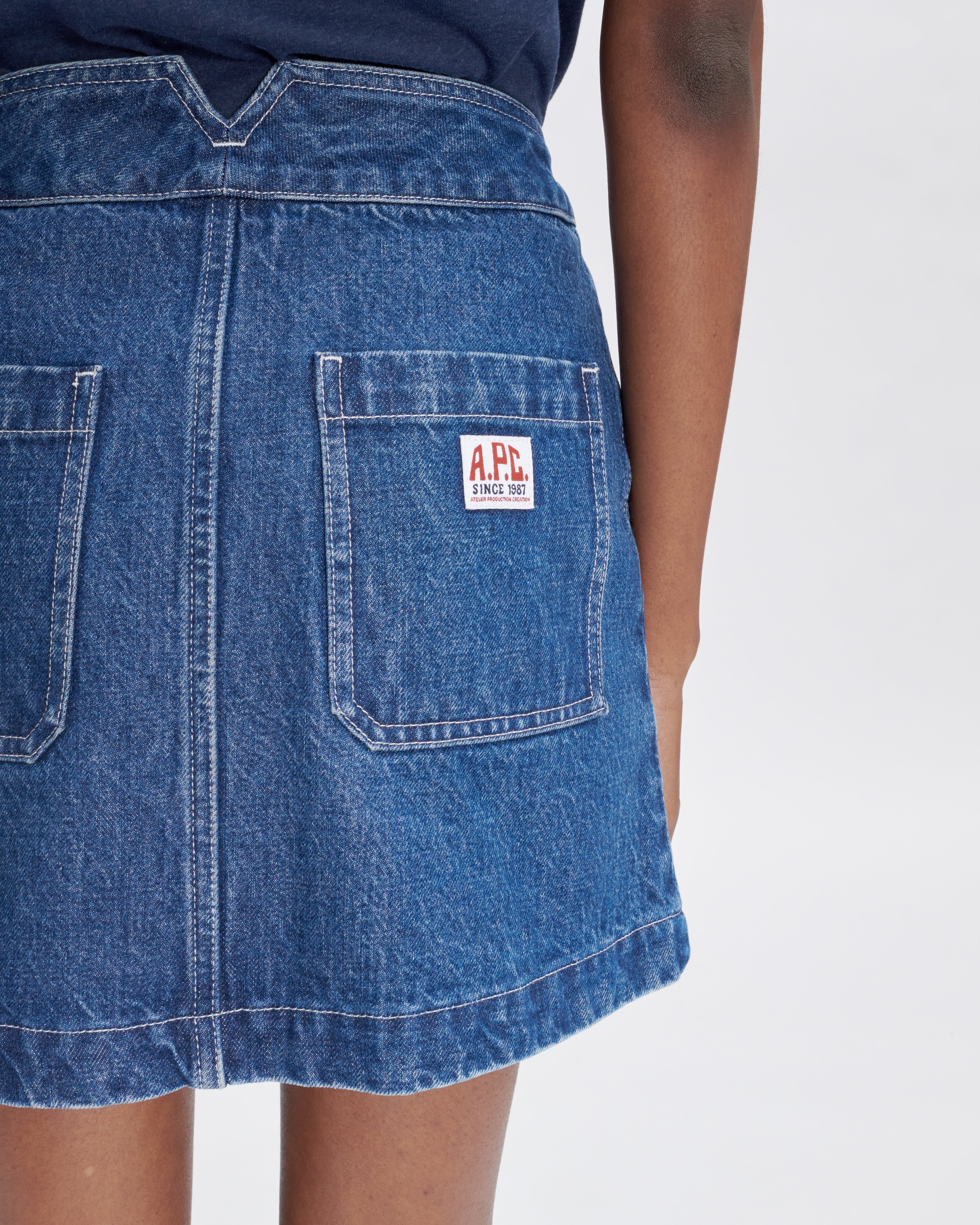 A.P.C. Jupe Christie Washed Indigo Skirt Women